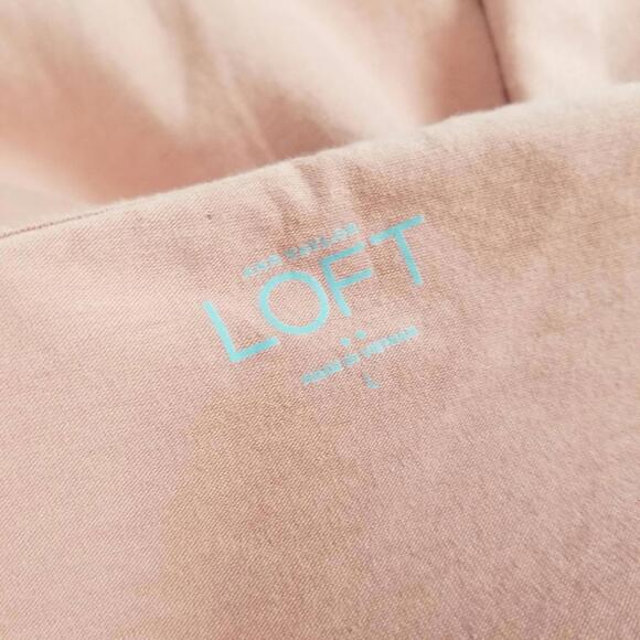 Loft Outlet Cami Tank Top Womens Large Coral Pink Cut Out Overlay Layer - Picture 7 of 9